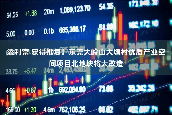 添利富 获得批复！东莞大岭山大塘村优质产业空间项目北地块将大改造